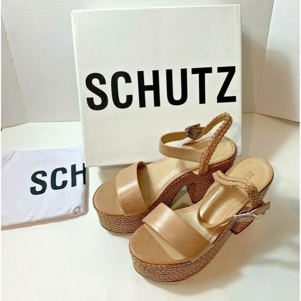 Schutz Woman's Beige Heels Size 10 New In Box